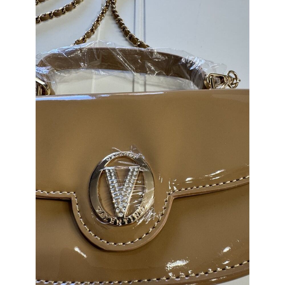 Valentino Orlandi NWT Small Taupe Patent Faux Leather Handbag - MSRP $210 - Picture 2 of 6